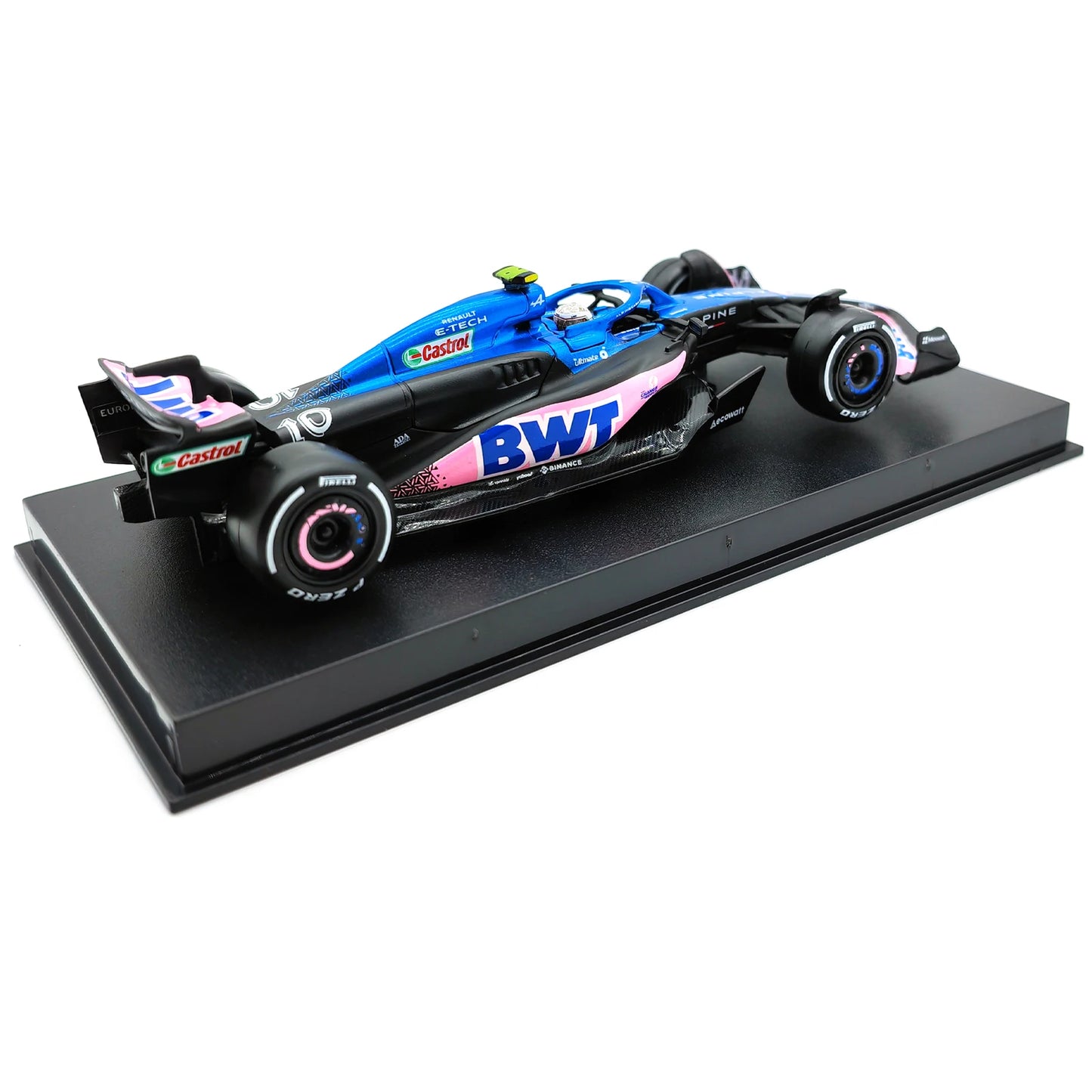 Bburago 1:43 BWT Alpine 2023 A523 F1 Formula Car Die Cast Vehicles Collectible Model Racing Toys Acrylic Box