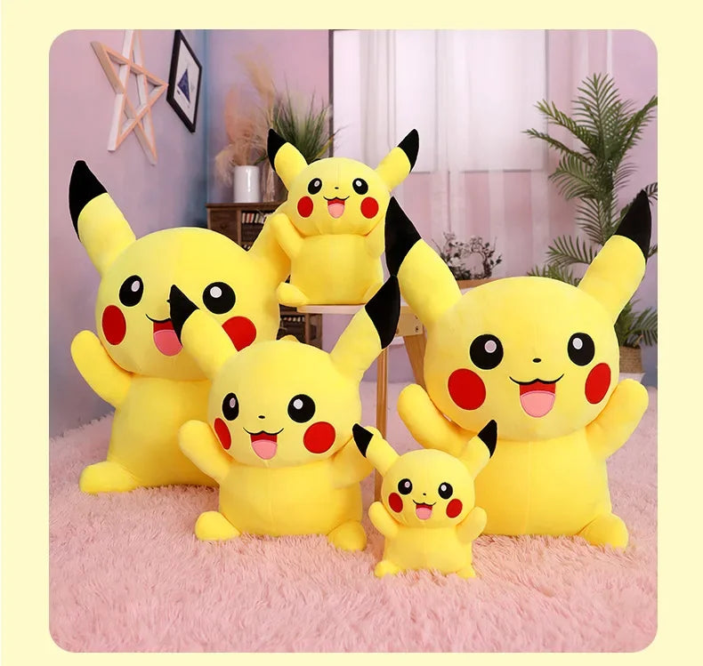 25-80cm Big Size Pokemon Pikachu Plush soft Children's accompany Collection Toys Gifts