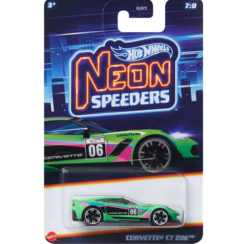 Mattel Hot Wheels Neon Speeders Model Collection Diecast 1:64 Metal Cars