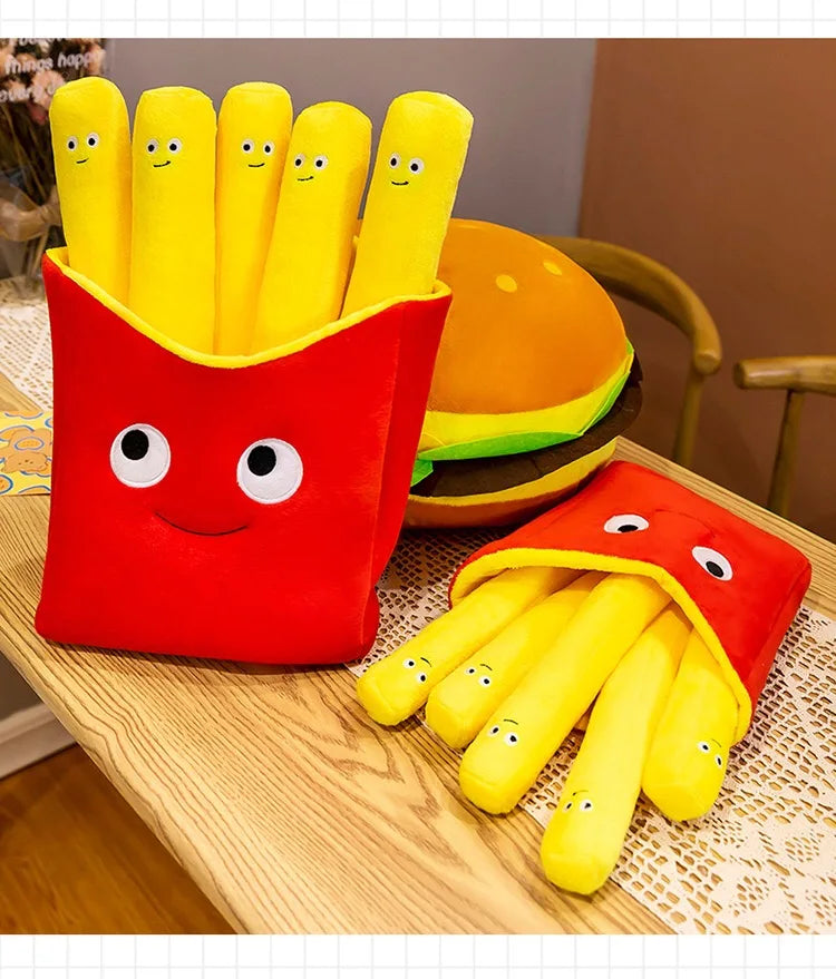 30cm Hamburger, French Fries, Pizza Plush Toys