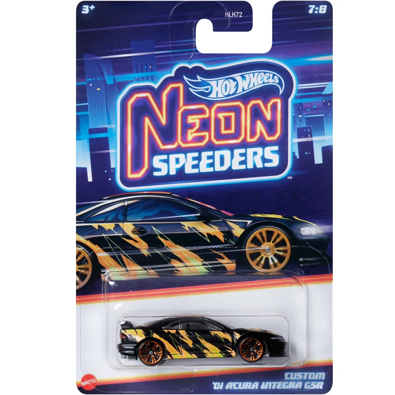 Mattel Hot Wheels Neon Speeders Model Collection Diecast 1:64 Metal Cars