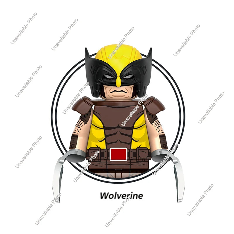 Hot Toys 1PCS Action Figures Wolverine Deadpool, Marvel, Dc Building Blocks toy Series