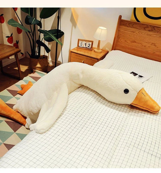 50/130cm Giant Long Plush White Goose Toy Stuffed animal