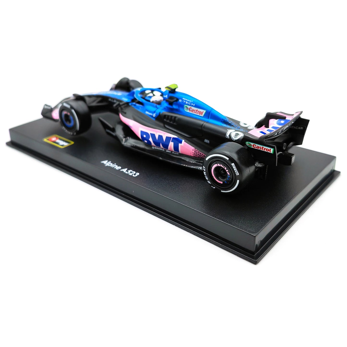 Bburago 1:43 BWT Alpine 2023 A523 F1 Formula Car Die Cast Vehicles Collectible Model Racing Toys Acrylic Box