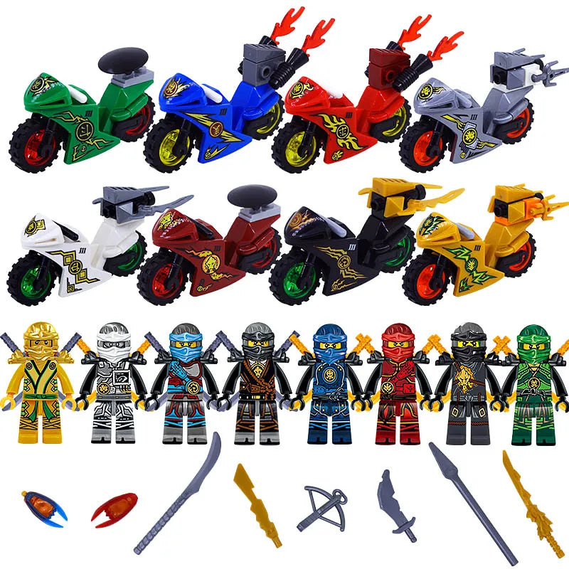 24pcs Ninja Set Mini Toy Figures