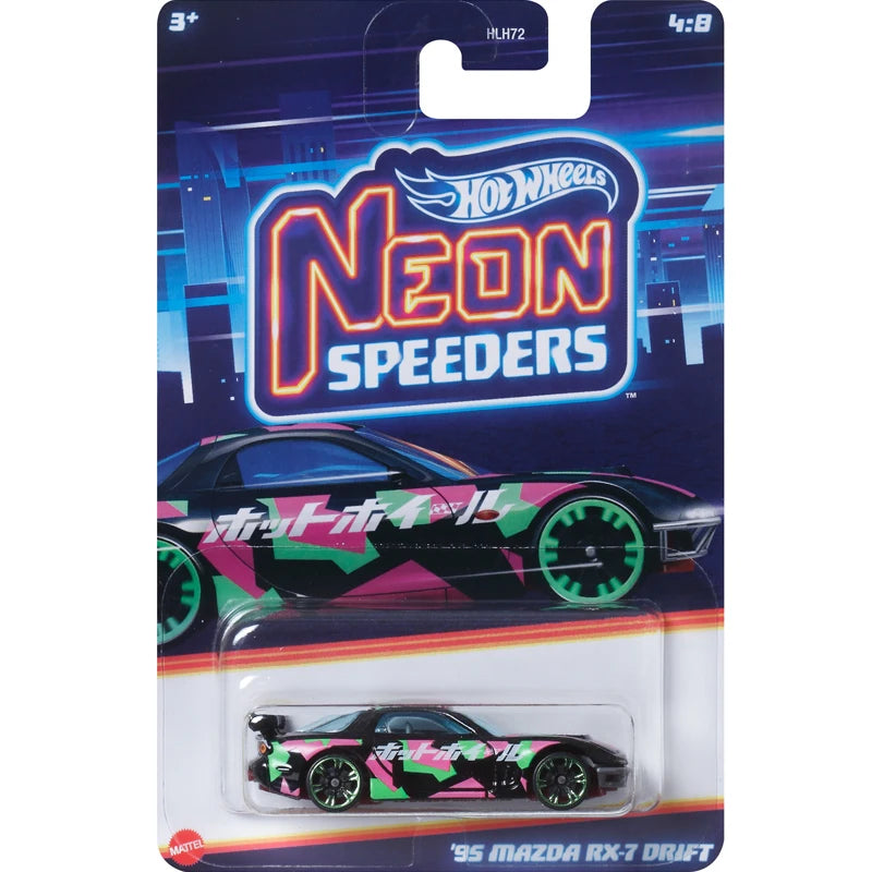 Mattel Hot Wheels Neon Speeders Model Collection Diecast 1:64 Metal Cars