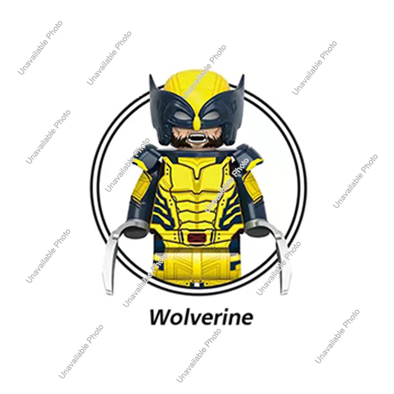 Hot Toys 1PCS Action Figures Wolverine Deadpool, Marvel, Dc Building Blocks toy Series