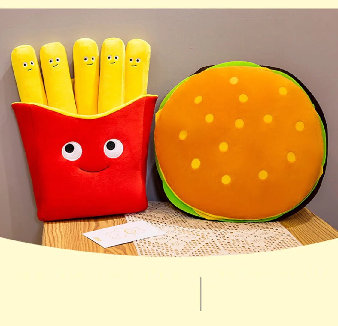 30cm Hamburger, French Fries, Pizza Plush Toys