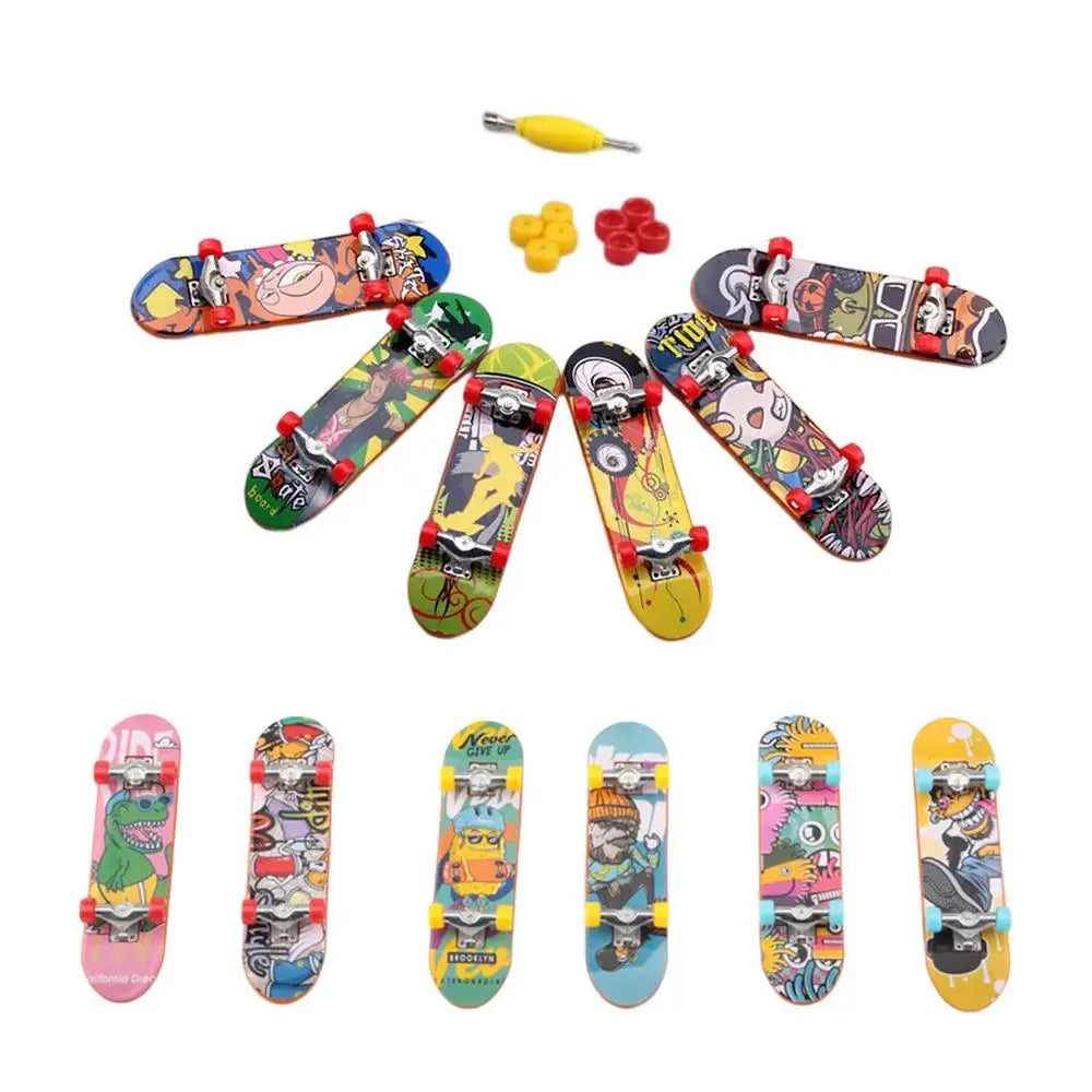 Fingerboard Toy Finger Skateboards For Kids 12pcs Mini Finger Skateboard Toy Skateboard Mini Finger Toys Set Skate Board