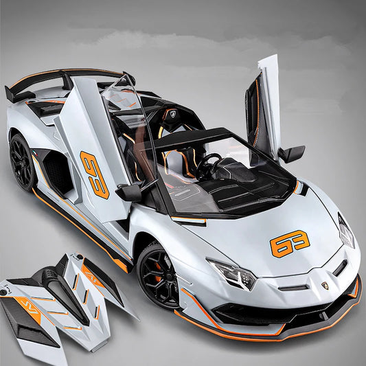 1/18 Aventadors SVJ 63 Alloy Racing Car Model Diecasts Metal