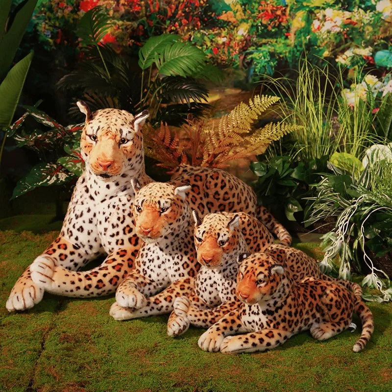 170cm Lifelike Leopard Plush Toys Soft Stuffed Animals Giant Cheeta