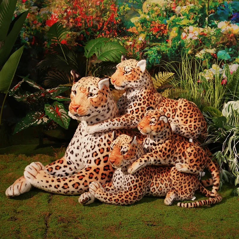 170cm Lifelike Leopard Plush Toys Soft Stuffed Animals Giant Cheeta