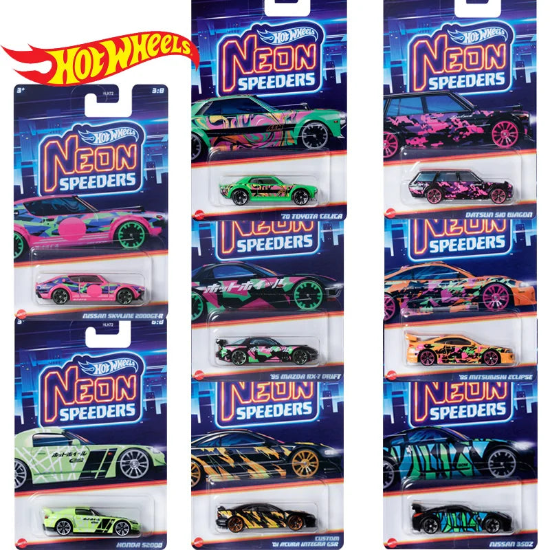 Mattel Hot Wheels Neon Speeders Model Collection Diecast 1:64 Metal Cars