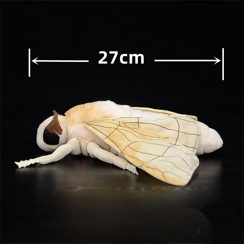 27x33cm Silk Moth Fidelity Silkworm Fly Plush Toy