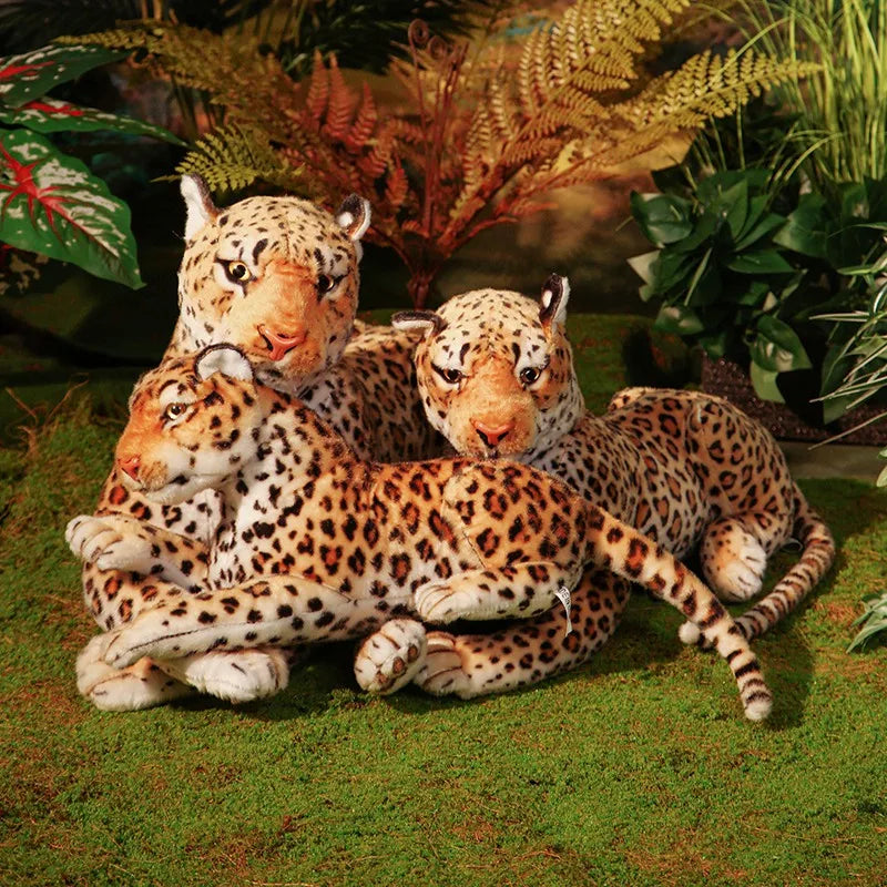 170cm Lifelike Leopard Plush Toys Soft Stuffed Animals Giant Cheeta