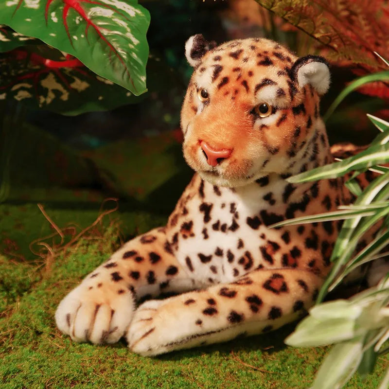 170cm Lifelike Leopard Plush Toys Soft Stuffed Animals Giant Cheeta