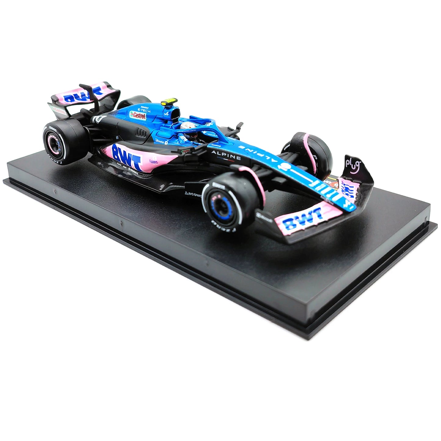 Bburago 1:43 BWT Alpine 2023 A523 F1 Formula Car Die Cast Vehicles Collectible Model Racing Toys Acrylic Box