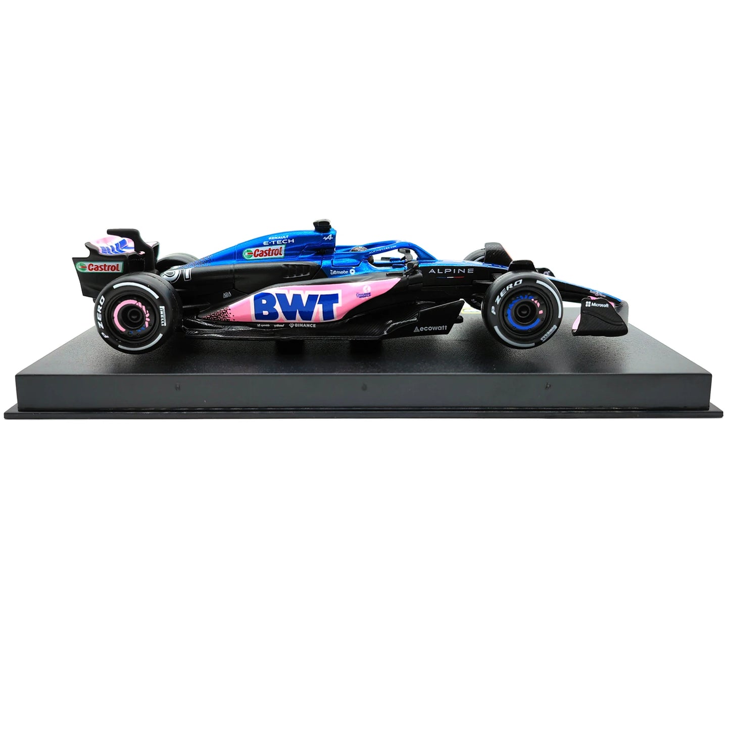 Bburago 1:43 BWT Alpine 2023 A523 F1 Formula Car Die Cast Vehicles Collectible Model Racing Toys Acrylic Box