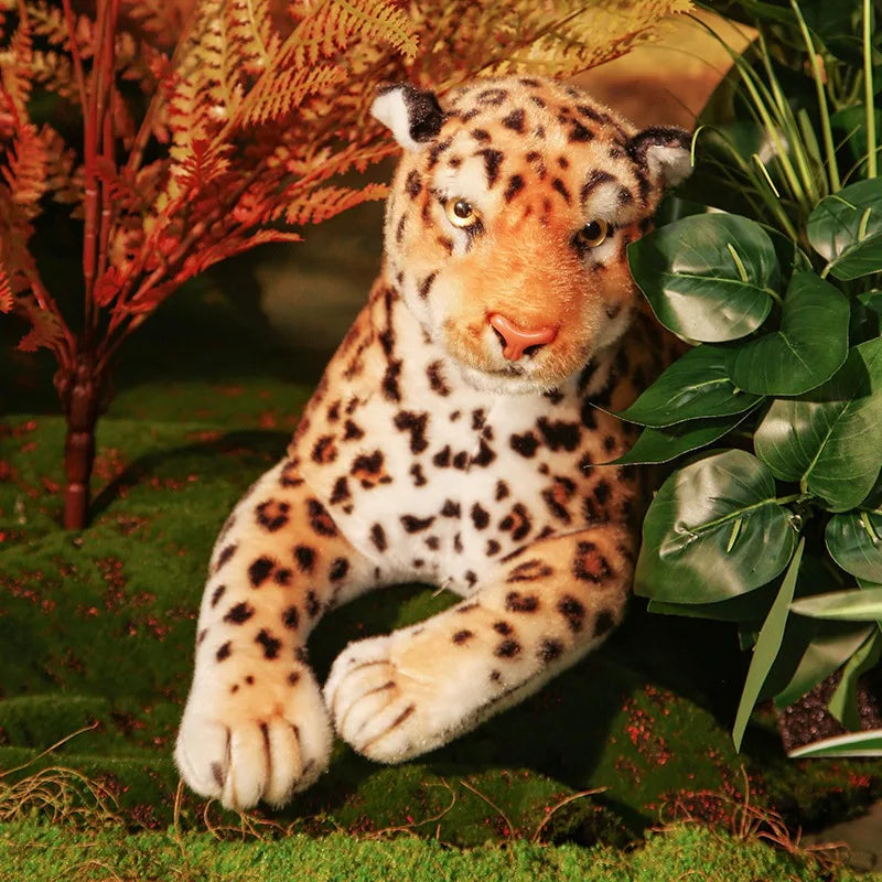 170cm Lifelike Leopard Plush Toys Soft Stuffed Animals Giant Cheeta