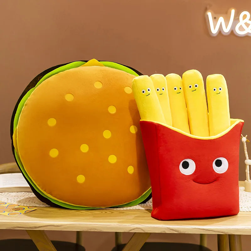 30cm Hamburger, French Fries, Pizza Plush Toys